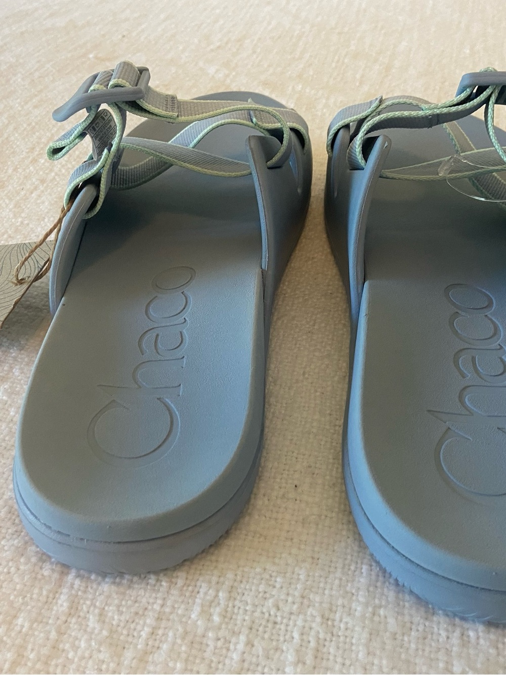 Chaco Chillo Blue Slide Sandals with Pale Green Trim Women’s Size 9 NWT - Picture 10 of 12